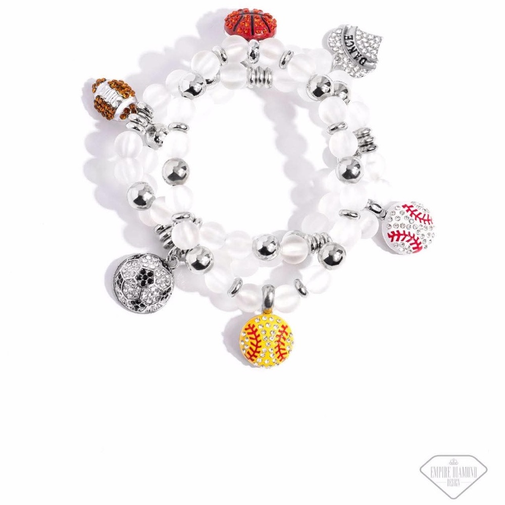 Baseball and Softball Charm Bracelet